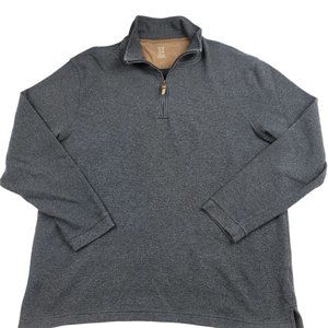 Hudson River Mens‎ XL Sweater 1/4 Zip Pull Over Heritage Classics Charcoal Gray